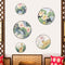 Miico FX82033 2PCS Lotus Painting Sticker Home Study Room Decorative Sticker Wall Sticker Combination Sticker
