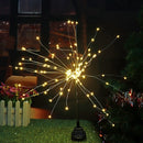 2 PACK Waterproof 105 LED Solar Starburst String Light Garden Fairy Holiday Christmas Lamp