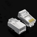 SAMZHE 10 / 50 / 100PCS RJ45 Cable Head Plug Gold-plated Cat 6 Crimp Network LAN Cable Plugs Network Connector