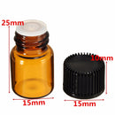 10Pcs 2ml Glass Amber Dripper Bottle For Essential Oils Aromatherapy Crafts