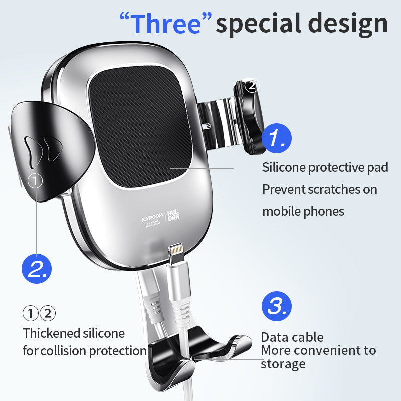 Joyroom Gravity Linkage Automatic Lock Air Vent 360 Rotation Car Phone Holder For 4.0-6.5 Inch Smart Phone