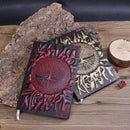 Embossed notebook retro PU notepad manual diary business notebook