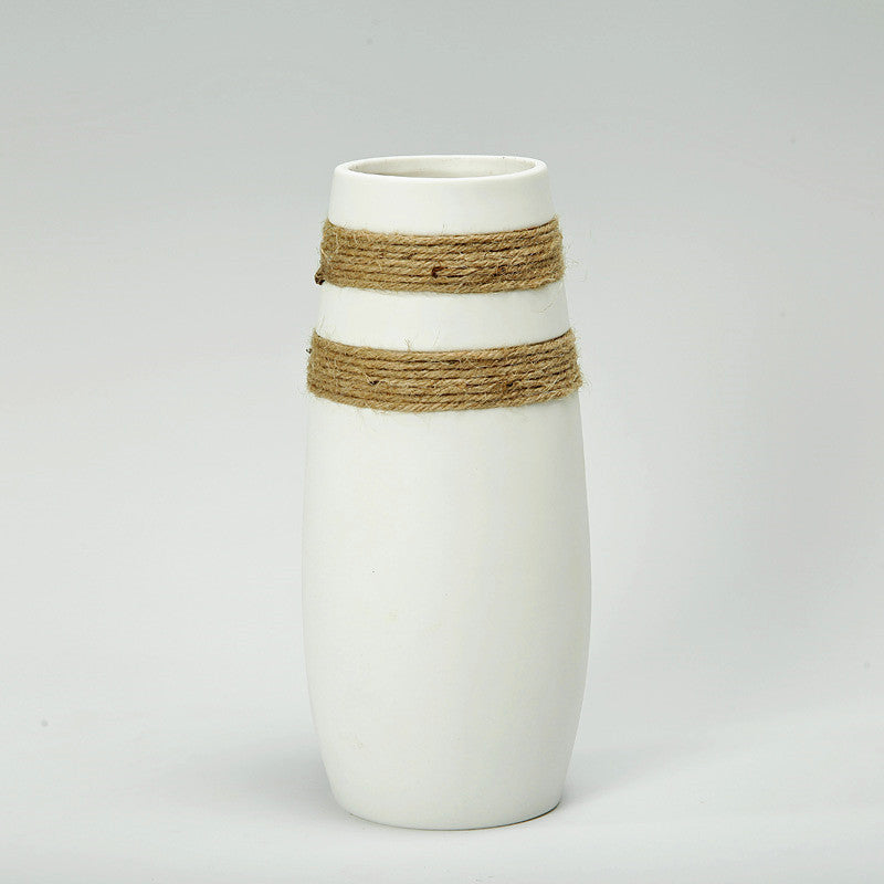 White Creative Modern Ceramic Flower Vase Handmade Flowers Bouquet Vase Home Decor