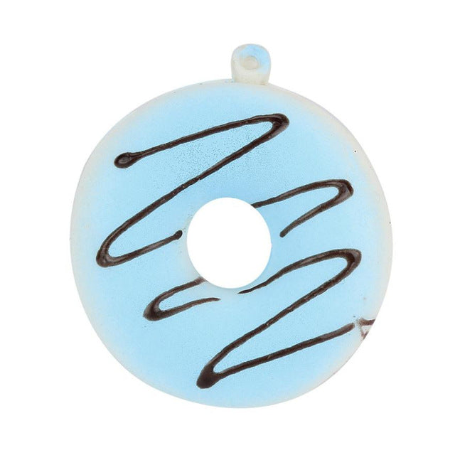 1PCS 5X2CM Simulation Whole PU Doughnut Squishy Toy Phone Chain