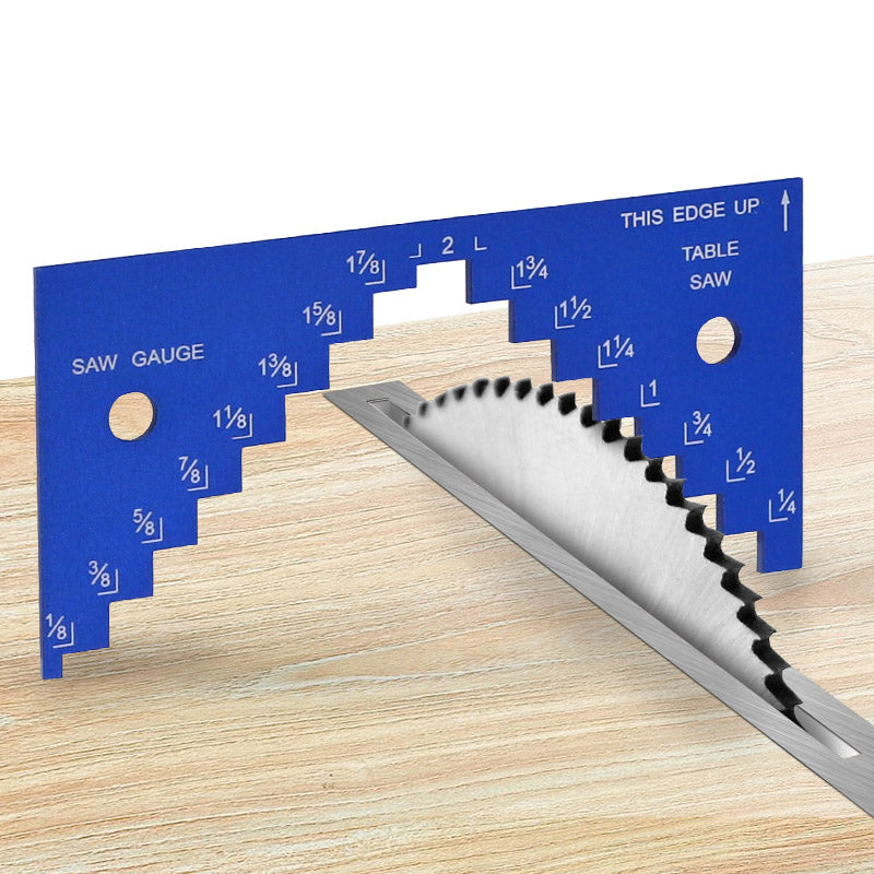 2pcs Aluminium Alloy 1/8 to 2-1/4 Inch Depth Gauge Saw Gauge for Table Saw Router Table Set Up Miter Cutting Woodworking