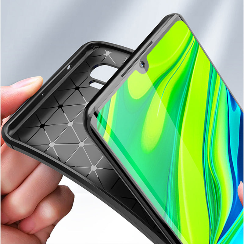 Bakeey Luxury Carbon Fiber Shockproof Silicone Protective Case for Xiaomi Mi Note 10 / Xiaomi Mi Note 10 Pro / Xiaomi Mi CC9 Pro
