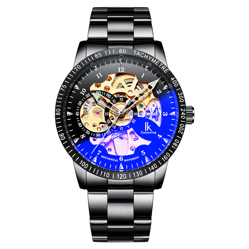IK COLOURING 98226G Skeleton Dial Automatic Mechanical Watches Business Style Men Watch