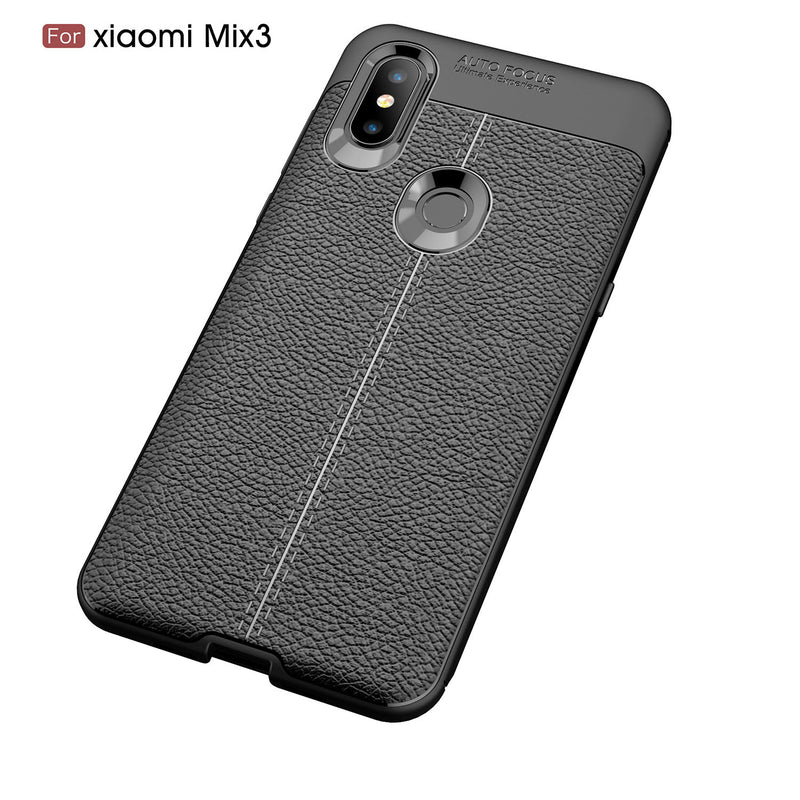 Bakeey Litchi Pattern Shockproof Soft TPU Back Cover Protective Case for Xiaomi Mi Mix 3