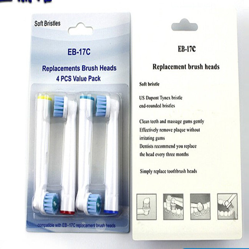 EB-17C 4PCS Universial Replacement Tooth Brush Heads For Oral Care Electric Toothbrush Heads