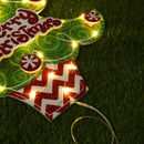 LED Pendant Santa Claus Hanging Ornament with String Light for Holiday Party Home Christmas Tree Decoration