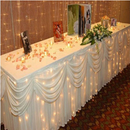 2M X 2M White Stage Background Backdrop Drape Curtain Swags Wedding Party  US