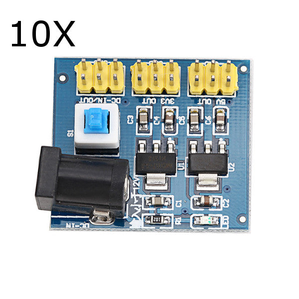 10Pcs DC-DC 12V to 3.3V/5V/12V Voltage Converter Power Supply Module