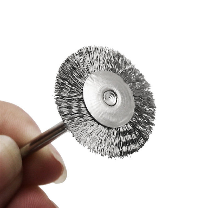 15pcs Polishing Brushes Tool Steel Wire Wheel Brush For Dremel Rotary Tools