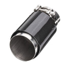 66mm 89mm Carbon Fiber Black Universal Car Exhaust Tips Muffler Pipe Tail End