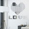 100 PCS Square Crystal Three - Dimensional Mosaic Combination Of Mirror Creative Wall Stickers