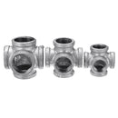 1/2" 3/4" 1" 5 Way Pipe Fitting Malleable Iron Galvanized Outlet Cross Female Tube Connector