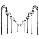 5Pcs Scale 1:87 Model Railway Lamppost Lamps LED Street Garden Train Light