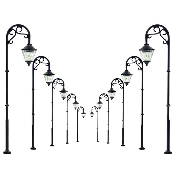 5Pcs Scale 1:87 Model Railway Lamppost Lamps LED Street Garden Train Light