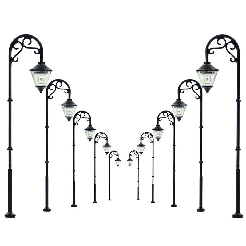 5Pcs Scale 1:87 Model Railway Lamppost Lamps LED Street Garden Train Light