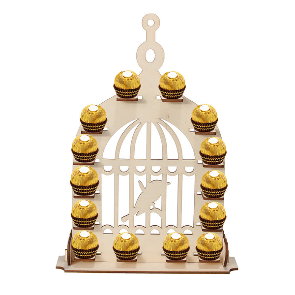 DIY Chocolate Creative Wooden Display Candy Stand Dessert Rack for Wedding or Party Decorations