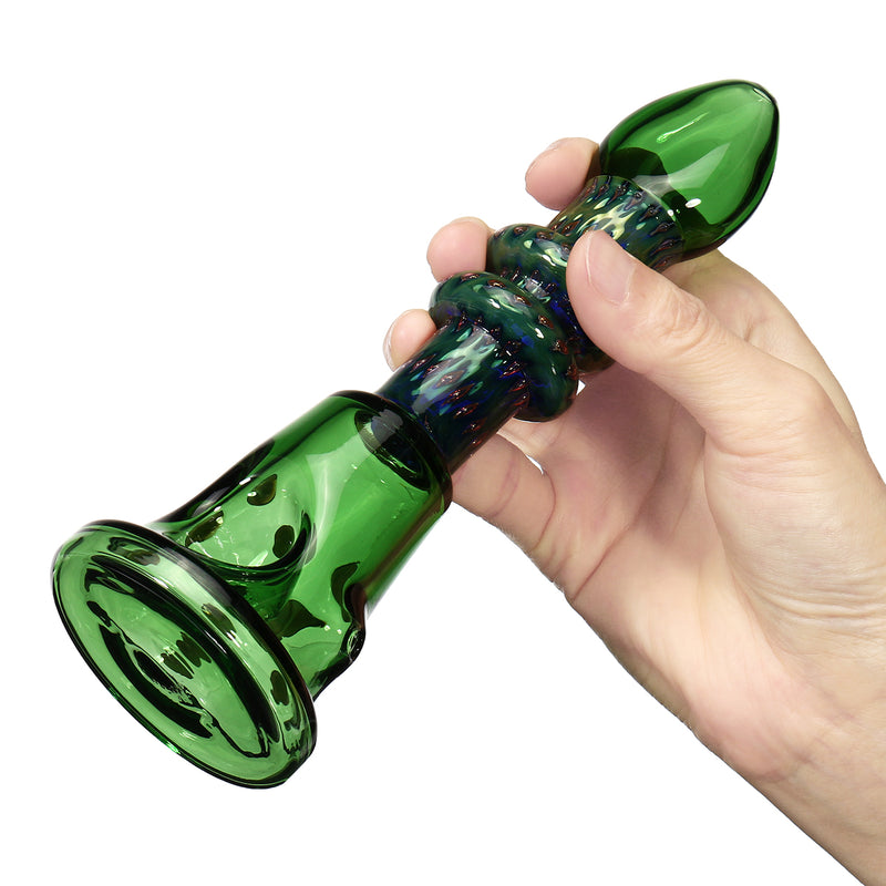 Green Borosilicate Glass Water Pipes Herb Tube Portable