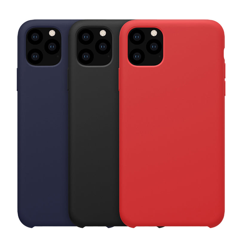 NILLKIN Smooth Shockproof Soft Liquid Silicone Rubber Back Cover Protective Case for iPhone 11 Pro Max 6.5 inch