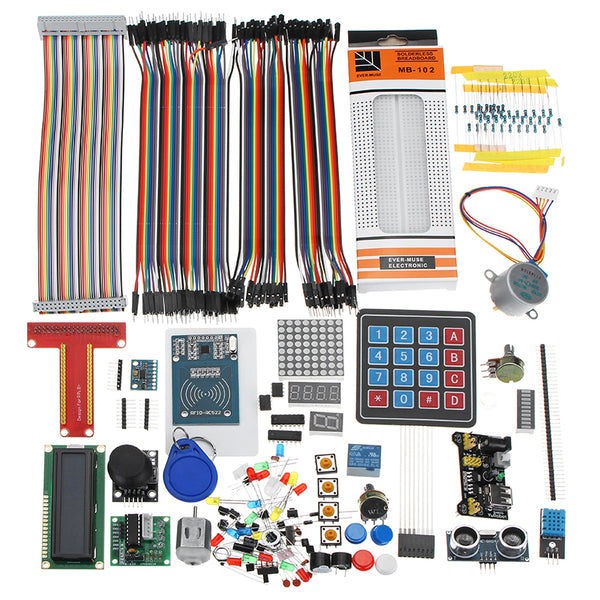 LCD1602 Breadboard DuPont Cable RFID Starter Learning Kit For Raspberry Pi For For Geekcreit Arduino - products that work with official Arduino boards