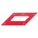 Drillpro ES-3 Aluminum Alloy 45 Degree Marking Angle Ruler Parallel Ruler with Base Woodworking Measuring Scribing Tool