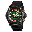 SKMEI 1529 5ATM Waterproof Luminous 3 Time Multi-Function Back Light Dual Display Men Watch Digital Watch