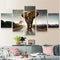 5pcs Large Abstract Elephant Print Art Picture Home Wall Decor Paintings Unframed For Room Decorations