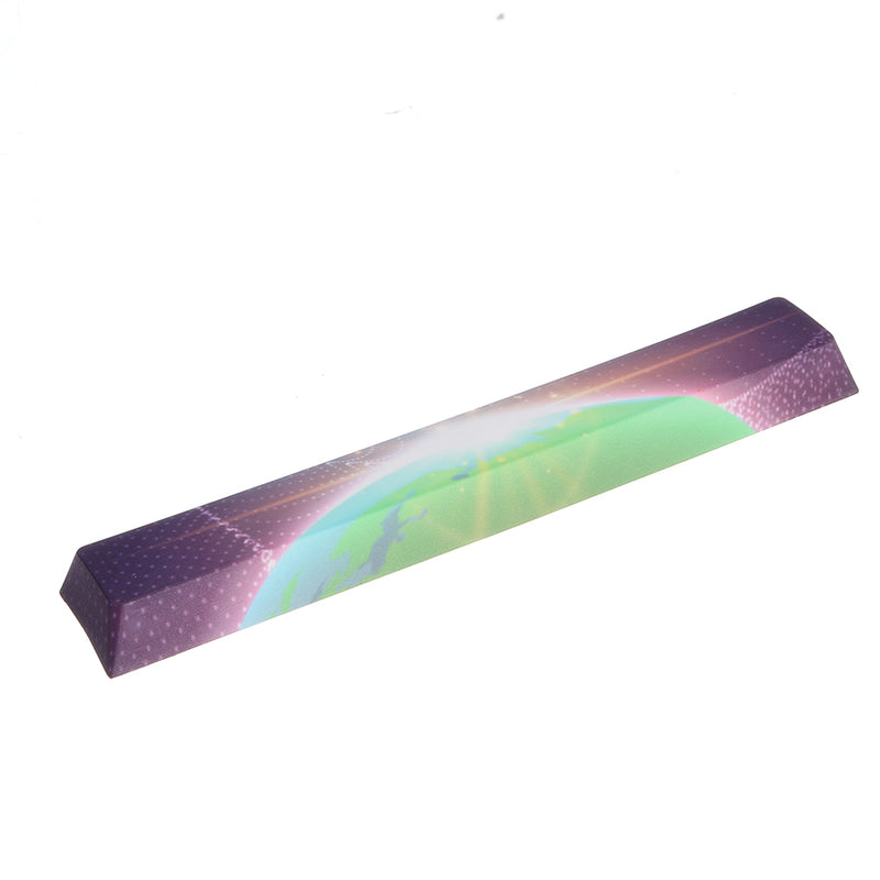 Five-sided Dyesub PBT Green Aurora Space Bar 6.25u Novelty Keycap for Anne Pro 2