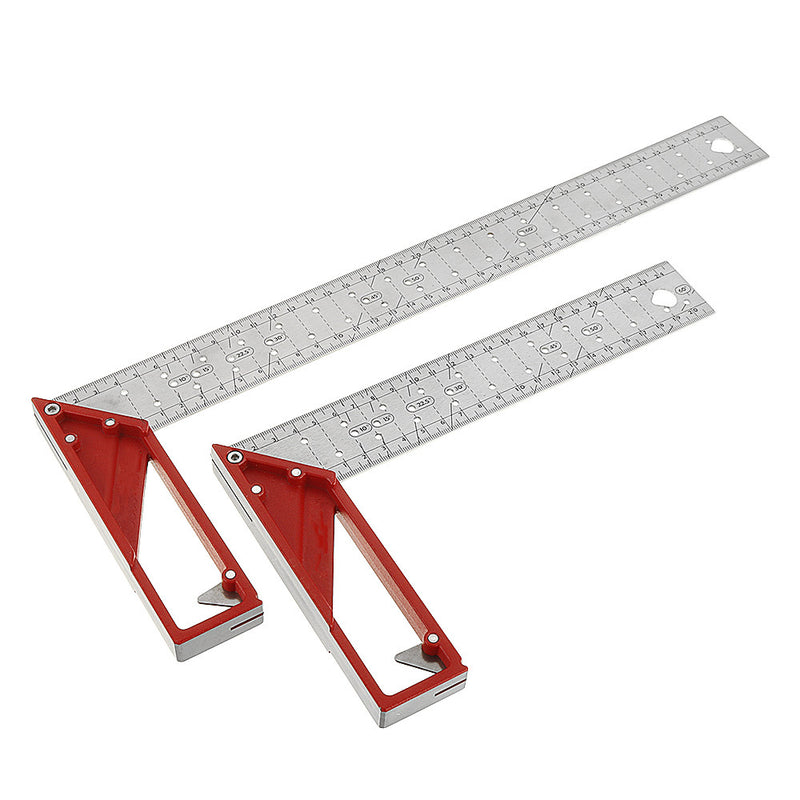 25-45cm Stainless Steel Precision Woodworking Square 90 Degree Angle Ruler Metric