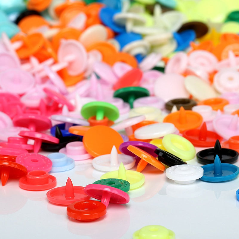 20 Color DIY Clothes T5 Plastic Fasteners Snap/Prong Ring Fastener Snap/Metal Press Stud Cloth Tool Kit
