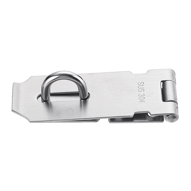 304 Stainless Steel Hasp Staple Safety Door Bolt Gate Lock Padlock Latch Waterproof With Screws