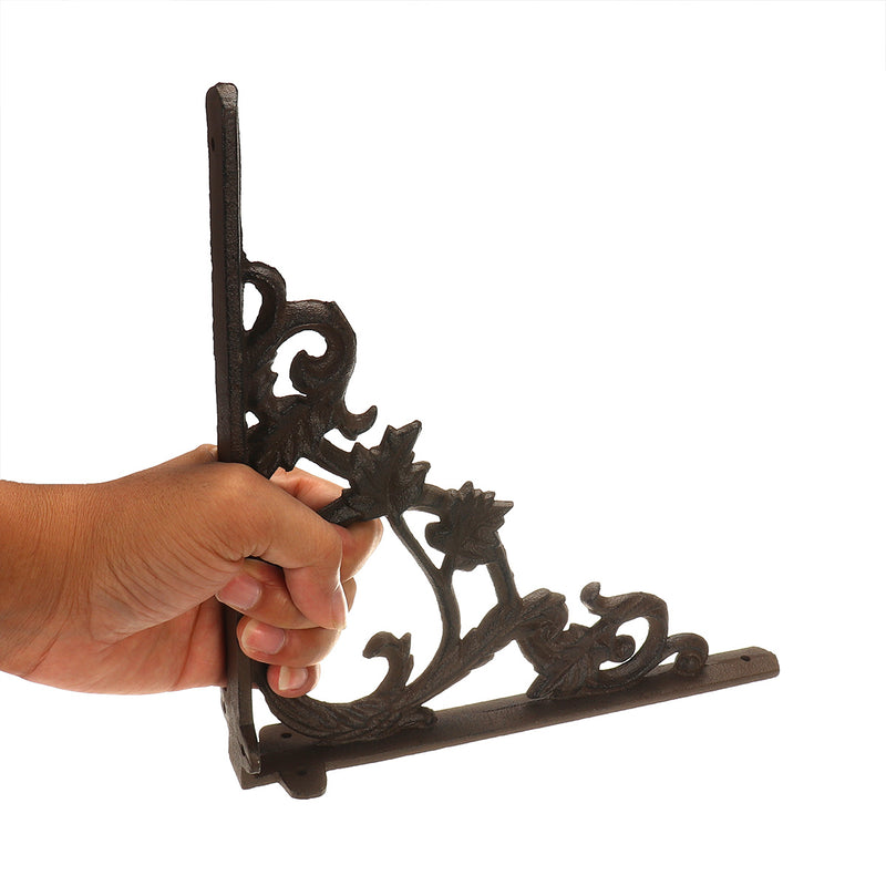 2323.52cm Wall Shelf Mount Bracket Cast Iron Support Mounted Supporter Home Garden Rusty