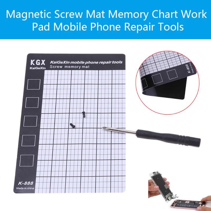Universal 145x90mm Magnetic Screw Mat Phone Phone Screws Storage Mat Memory Chart Working Pad