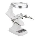 DANIU Multifunctional Welding LED Magnifier Helping Hand Soldering Iron Stand Magnifying Lens Clamp Tool
