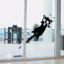 Honana Cartoon Clip to The Tail of A Cat Wall Sticker Carved PVC for Home Doors Windows Decor Decals
