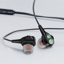 AUGIENB Dual Dynamic Units Earphone 3.5mm Jack Wired Control Earbuds Stereo In-ear Headphone with Mic