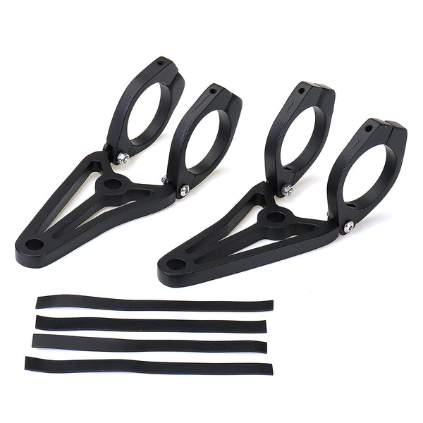 39mm-41mm Motorcycle Headlight Bracket Turn Signal Lights Holder Aluminum Black