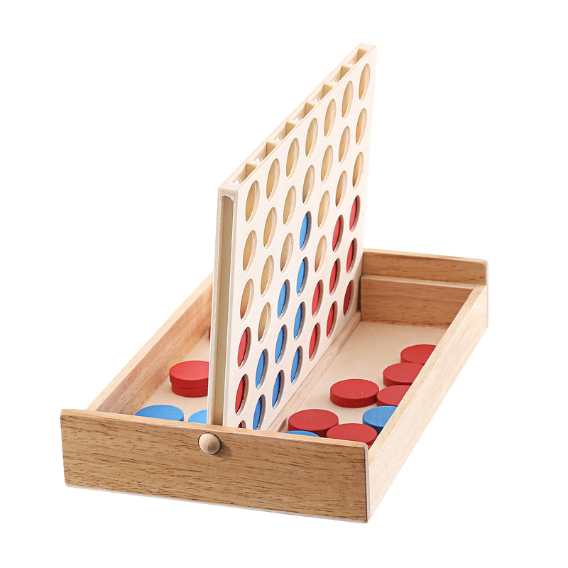Connect Four 4 In A Row Indoor Family Party Game Rubber Wooden Toys Kids Educational Toys Gift
