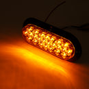 6 Inch 24LED Car Tail Lights Oval Rear Turn Signal Indicator Lamp For Trailer Truck Caravan