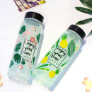 Borosilicate Glass Flamingo Fruit Pattern Anti-High Temperature Glass Cup Water Bottle