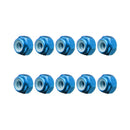 10Pcs M2 Manual Knurled Thumb Aluminum Alloy Screw Nut Spacer Flat Washer
