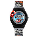SKMEI 1376 Cartoon Car Children Digital Watch Creative Date Display Fashion Watch