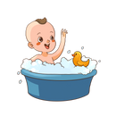 Baby Portable Folding Basin Washbasin For Kids Cute Cartoon Foldable Bath Tub