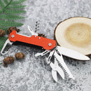 VOLKEN 8 In 1 Portable Multifunctionla Folding Knife Wire Opener Saw Carabiner Screwdriver Scissors Tools