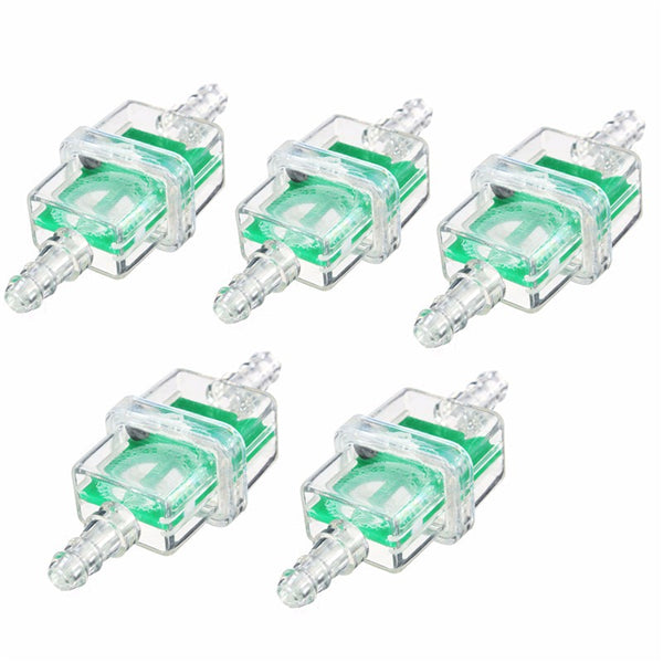 5pcs 6mm Inline Fuel Oil Filter for Motorcycle Moped Scooter Dirt Bike Green
