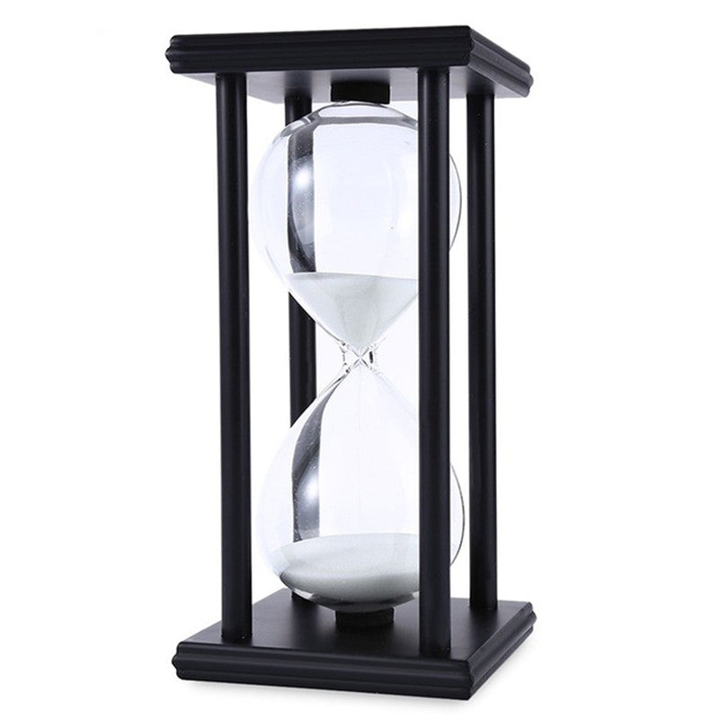 60 Minutes Sand Hourglass Timer Sandglass Countdown Timing Clock Timer Office Decorations Black Frame