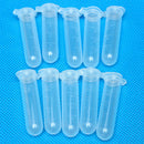 50pcs 5mL Disposable Graduated Clear Plastic Centrifuge Test Tube Vial Round Bottom Snap Cap